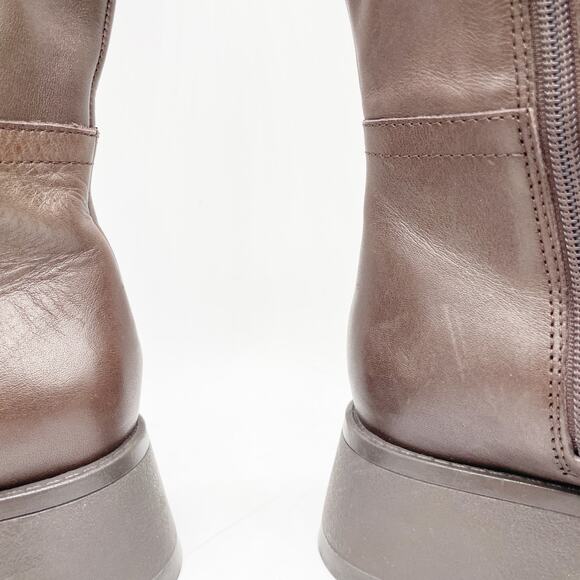 Vince Camuto Women's Nettrio Leather SideZip Over The Knee Boots Brown Size 5.5M - Picture 13 of 13